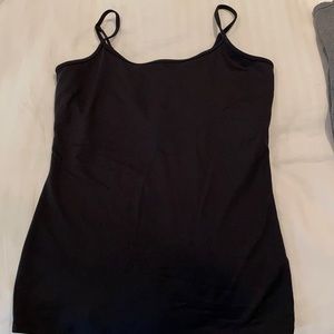WH/BM like new black tank with built in bra.